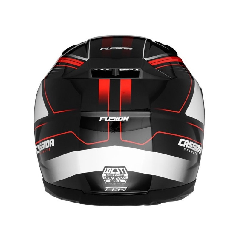 Motociklistička kaciga Cassida Apex Fusion crno-bijela-fluo crvena - II. kvaliteta