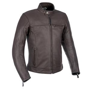 Kožna motociklistička jakna Oxford Walton smeđa
