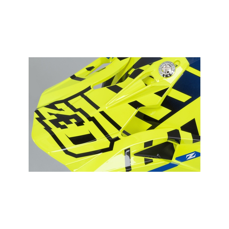 Dječja kaciga za motocross ZED X1.9D plavo-fluo žuto-crno-bijela