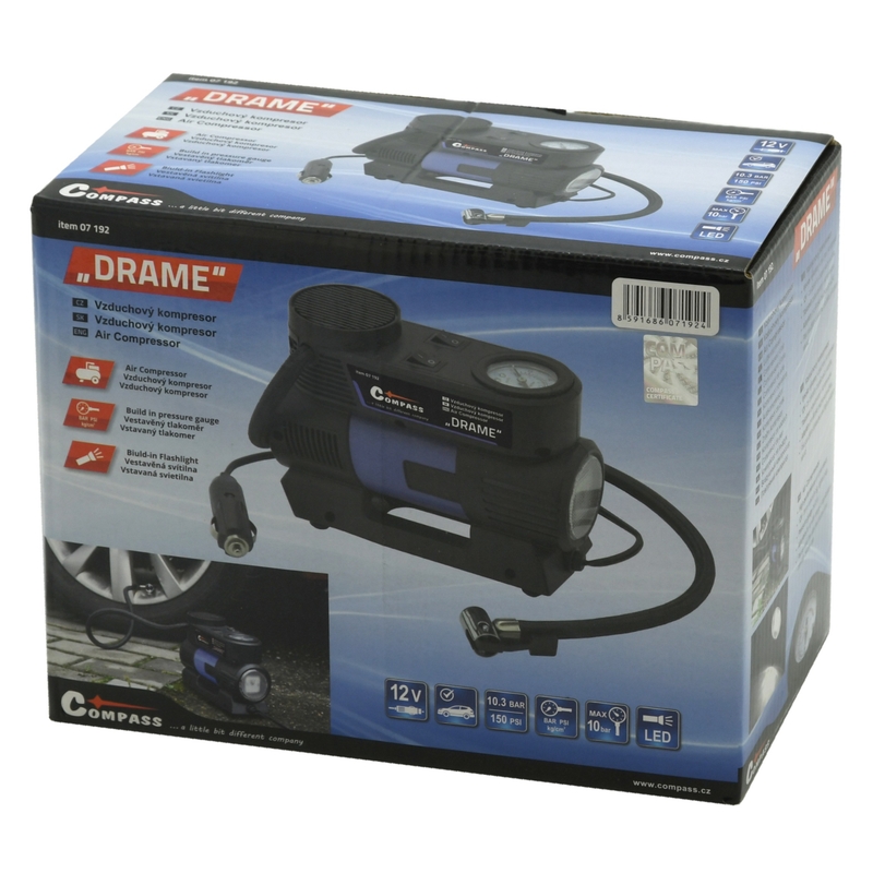 Kompresor 12 V DRAME sa svjetlom
