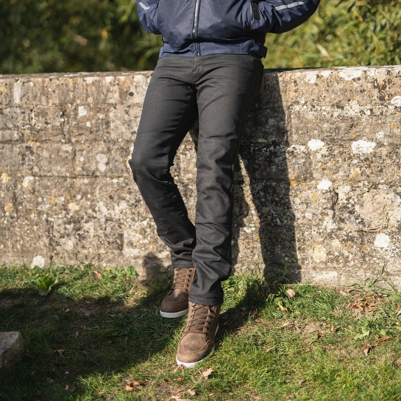 Motociklističke traperice Oxford Original Approved Jeans AA Slim fit crne