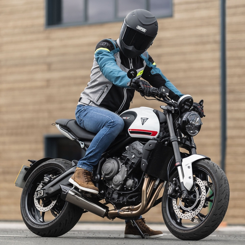 Motociklističke traperice Oxford Original Approved Jeans AA Slim kroja svijetloplave