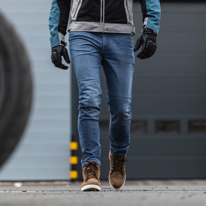 Motociklističke traperice Oxford Original Approved Jeans AA Slim kroja svijetloplave