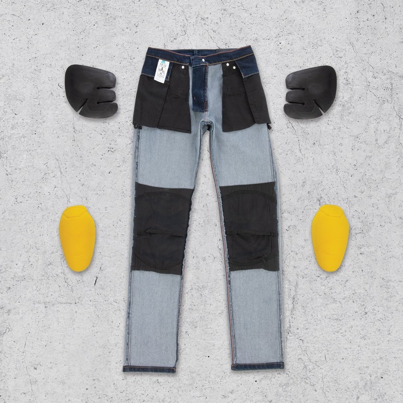 Motociklističke traperice Oxford Original Approved Jeans AA Slim kroja svijetloplave