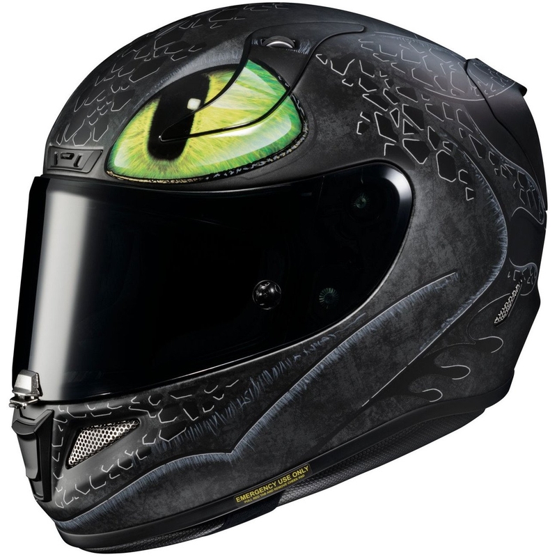 Integralna motociklistička kaciga HJC RPHA 11 Toothless MC4SF crno-zelena