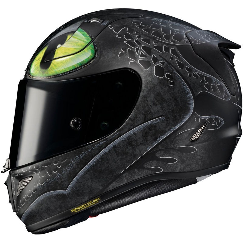 Integralna motociklistička kaciga HJC RPHA 11 Toothless MC4SF crno-zelena