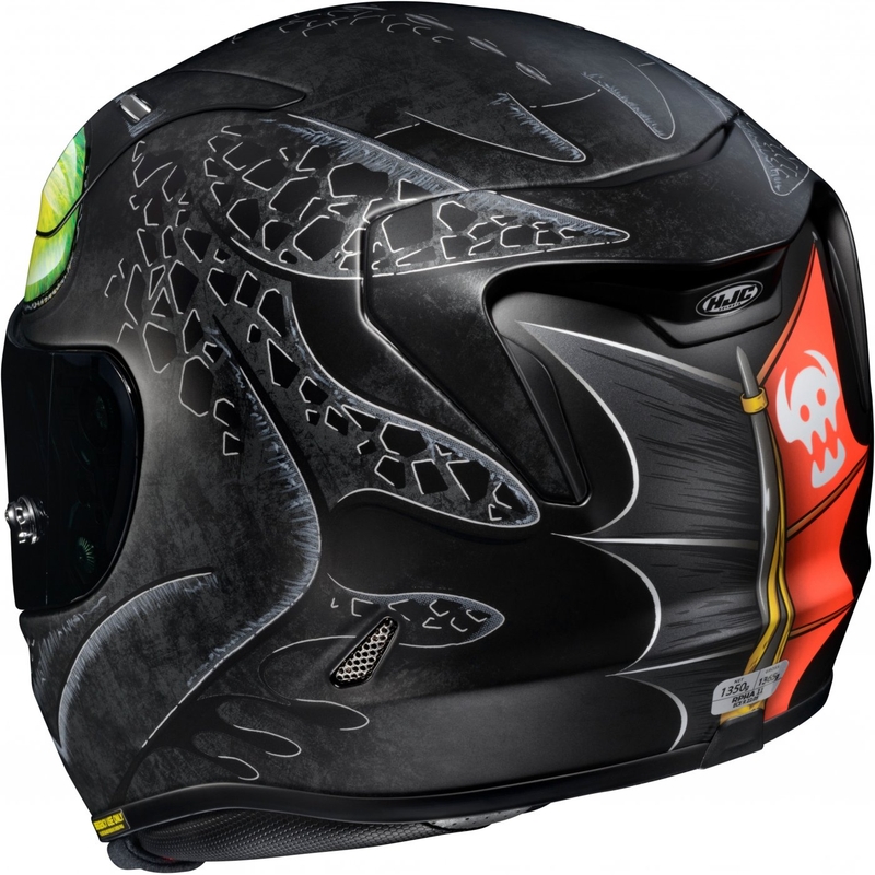 Integralna motociklistička kaciga HJC RPHA 11 Toothless MC4SF crno-zelena