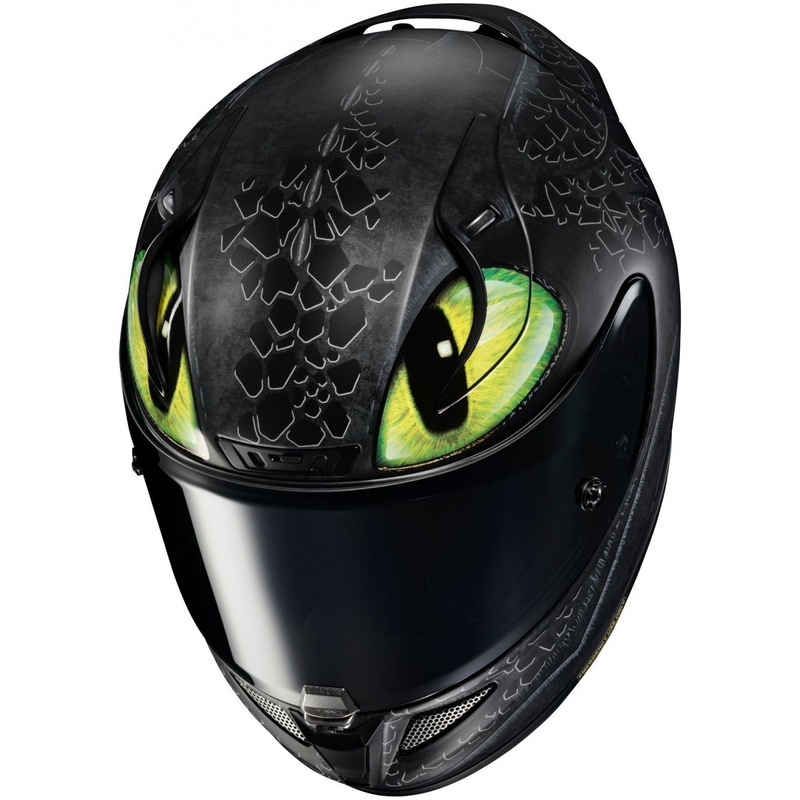 Integralna motociklistička kaciga HJC RPHA 11 Toothless MC4SF crno-zelena
