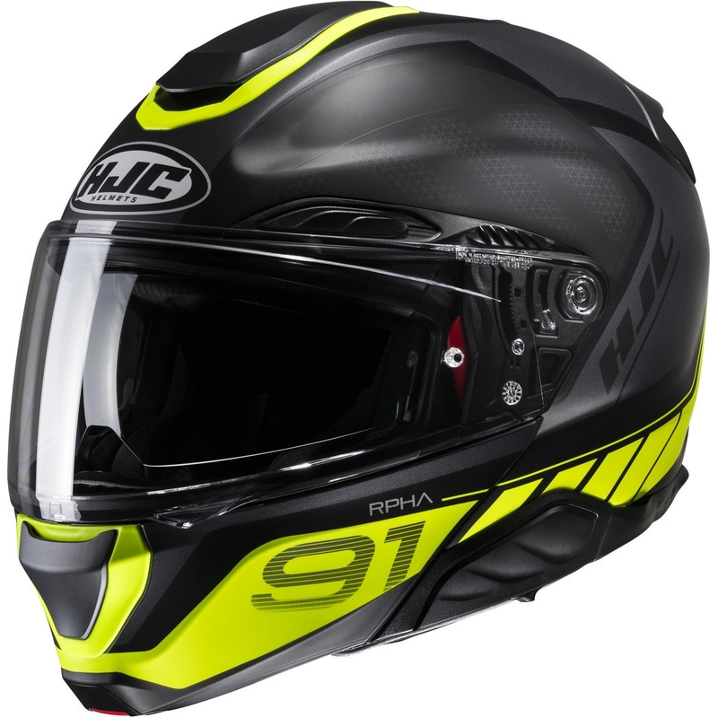 Preklopna motociklistička kaciga HJC RPHA 91 Rafino MC3HSF crno-fluo žuta