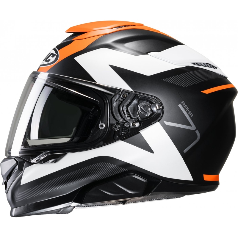 Motociklistička kaciga s punim licem HJC RPHA 71 Pinna MC7SF crno-bijelo-narančasta rasprodaja