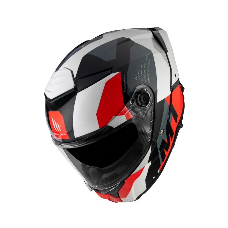 Integralna motociklistička kaciga MT FF118SV Thunder 4 SV Fade crveno-bijelo-sivo-crno
