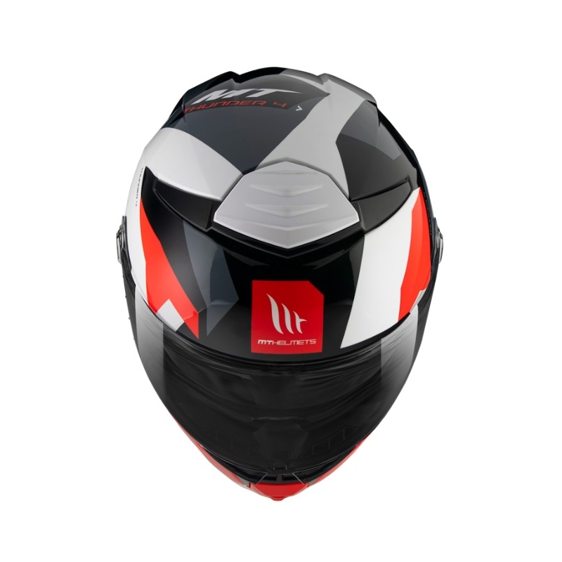 Integralna motociklistička kaciga MT FF118SV Thunder 4 SV Fade crveno-bijelo-sivo-crno