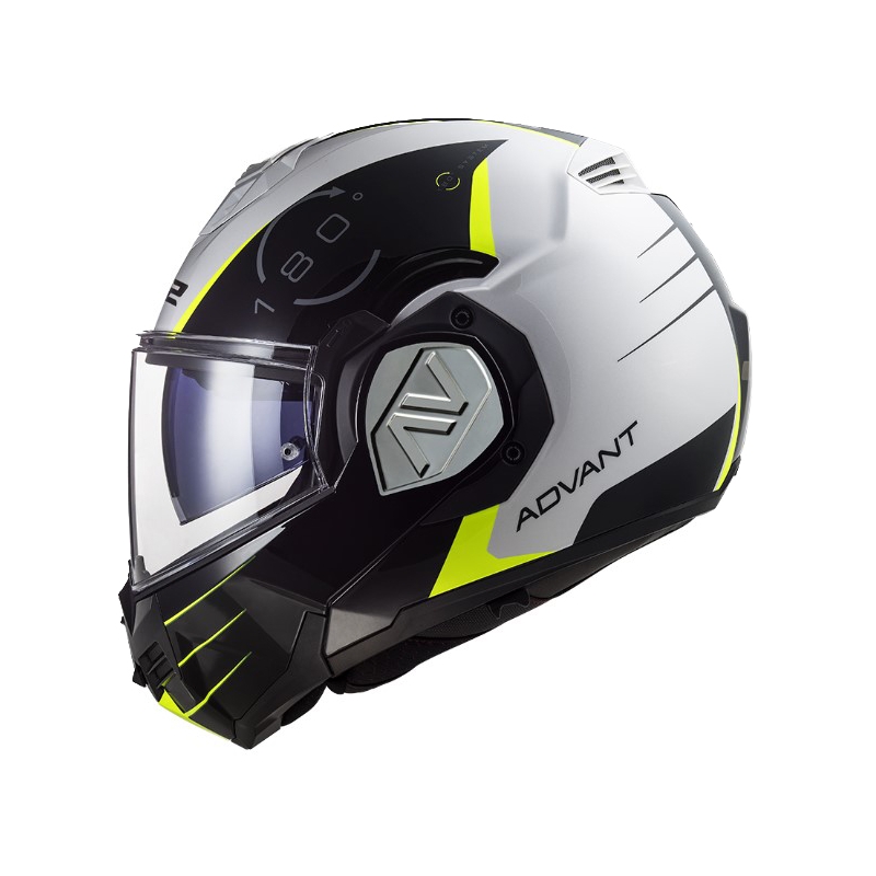 Preklopna motociklistička kaciga LS2 FF906 Advant Codex 06 crno-bijela-fluo žuta