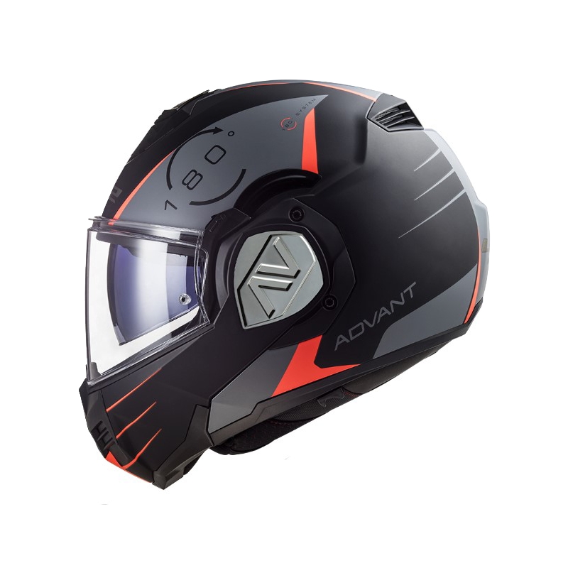 Preklopna motociklistička kaciga LS2 FF906 Advant Codex 06 crveno-crno-sivo-titan