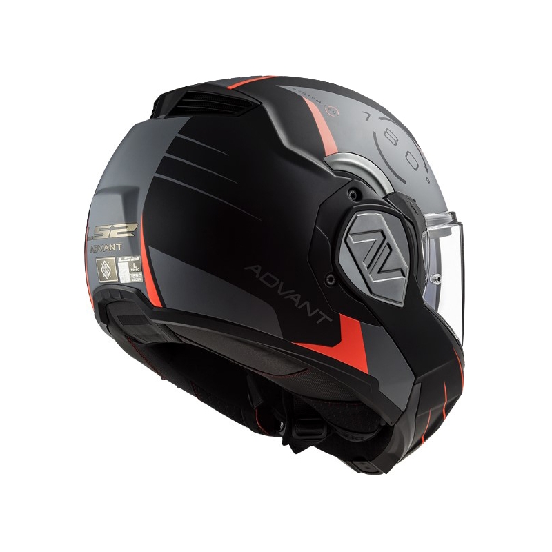 Preklopna motociklistička kaciga LS2 FF906 Advant Codex 06 crveno-crno-sivo-titan