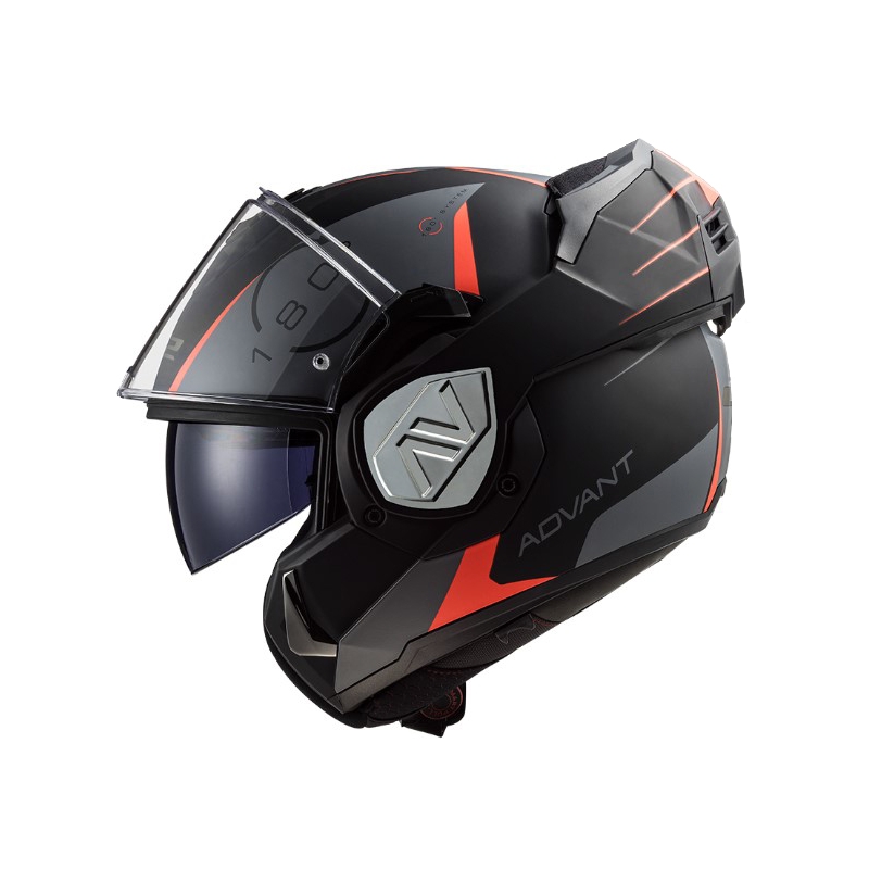 Preklopna motociklistička kaciga LS2 FF906 Advant Codex 06 crveno-crno-sivo-titan