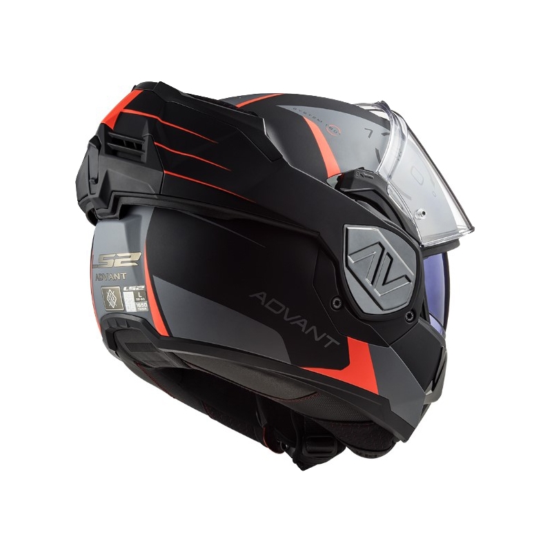 Preklopna motociklistička kaciga LS2 FF906 Advant Codex 06 crveno-crno-sivo-titan