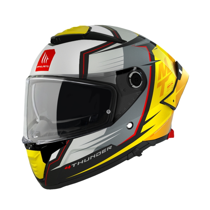 Integralna motociklistička kaciga MT Thunder 4 SV Pental B3 sivo-žuta