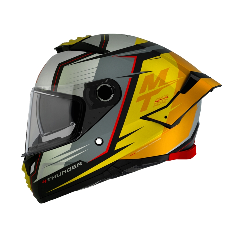 Integralna motociklistička kaciga MT Thunder 4 SV Pental B3 sivo-žuta