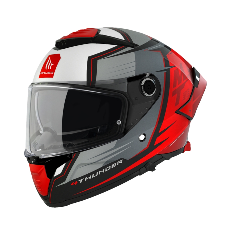 Integralna motociklistička kaciga MT Thunder 4 SV Pental B5 sivo-crvena rasprodaja
