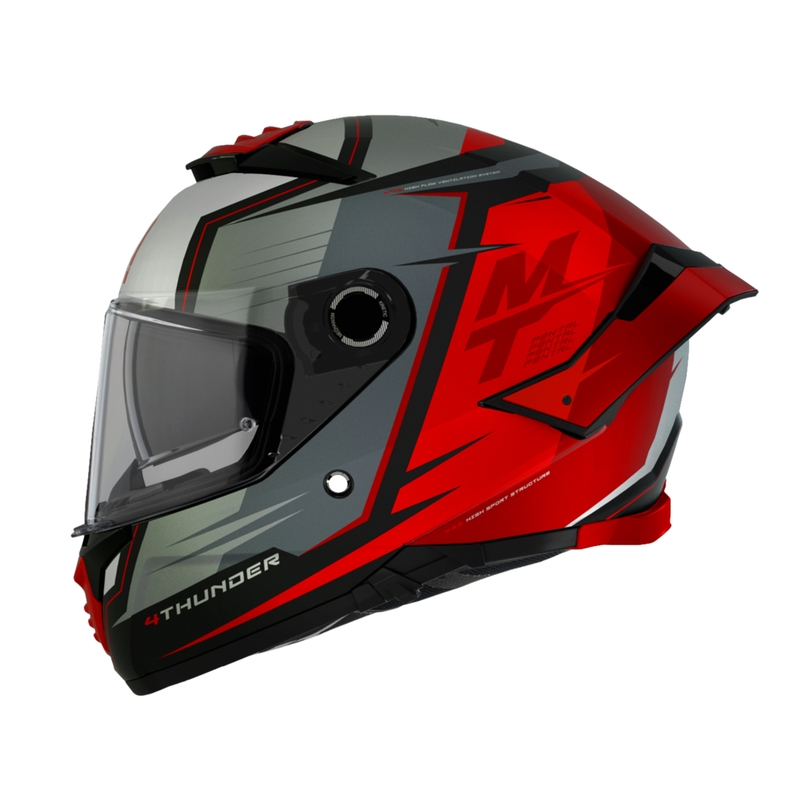Integralna motociklistička kaciga MT Thunder 4 SV Pental B5 sivo-crvena rasprodaja
