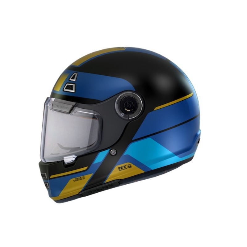 Integralna motociklistička kaciga MT Jarama 68TH C7 crno-zlatno-plava rasprodaja