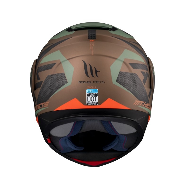 Motociklistička kaciga na preklop MT Atom SV Skill A9 crno-zeleno-smeđa rasprodaja
