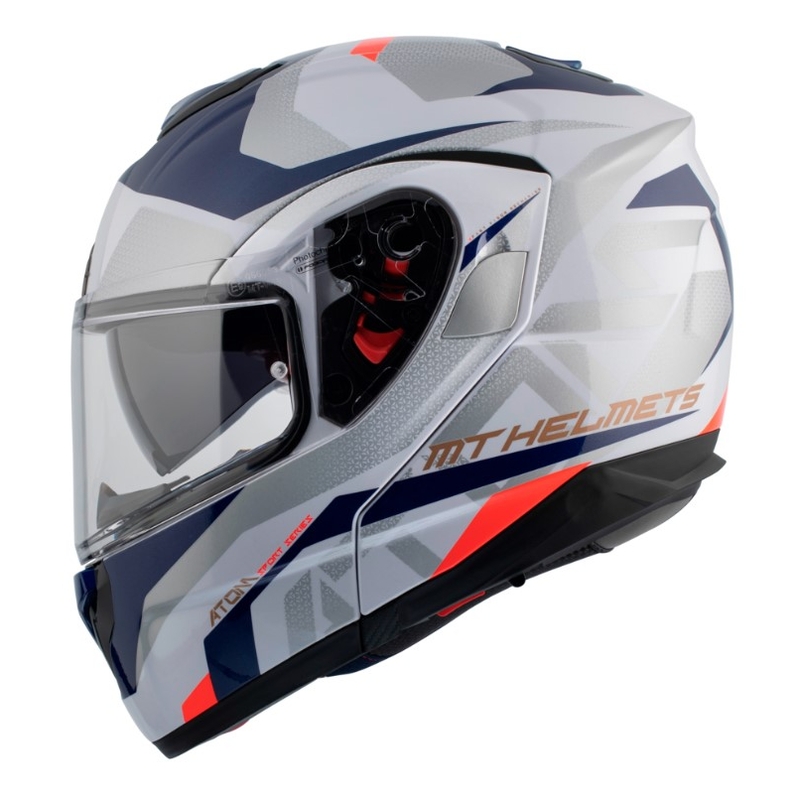 Motociklistička kaciga na preklop MT Atom SV Skill A0 bijelo-plava rasprodaja