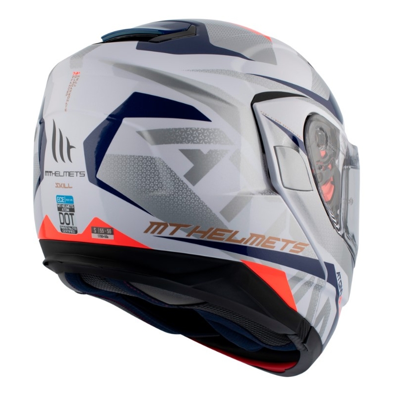Motociklistička kaciga na preklop MT Atom SV Skill A0 bijelo-plava rasprodaja