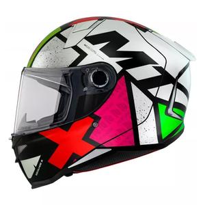 Integralna motociklistička kaciga MT FF110 Revenge 2 Light C0 bijelo-crveno-ružičasto-zelena