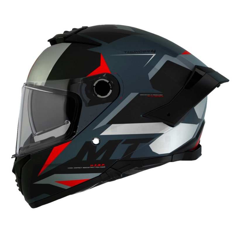 Integralna motociklistička kaciga MT Thunder 4 SV Exeo crno-sivo-crvena