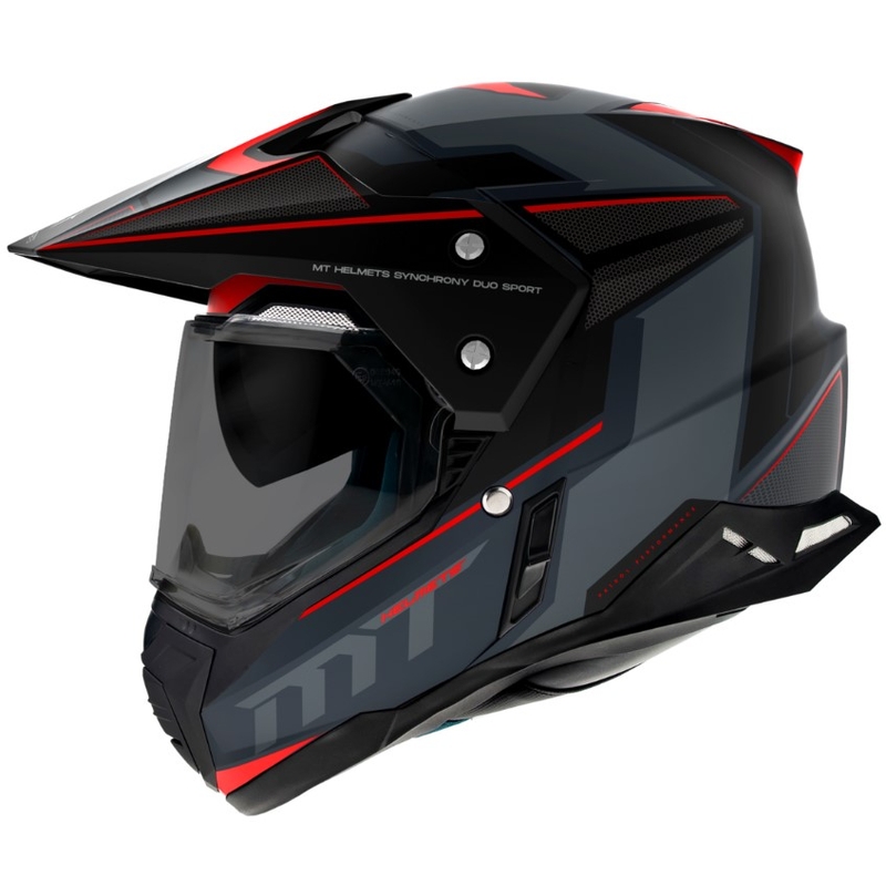 Enduro kaciga MT Synchrony Duo Sport SV Patrol B5 crno-sivo-crvena