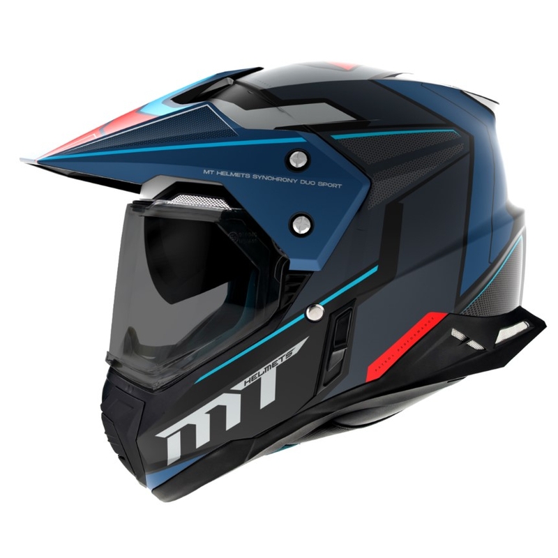 Enduro kaciga MT Synchrony Duo Sport SV Patrol B7 crno-sivo-plava