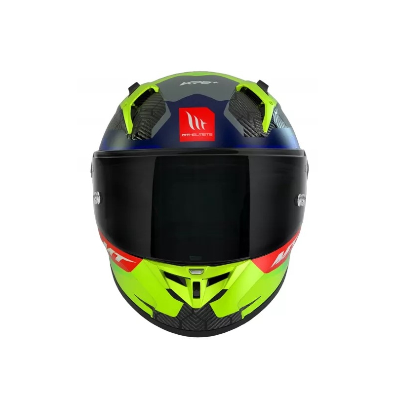 Integralna motociklistička kaciga MT KRE+ Carbon Powerful fluo yellow-blue