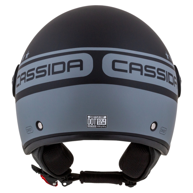 Otvorena motociklistička kaciga Cassida Handy Plus Chief sivo-crna