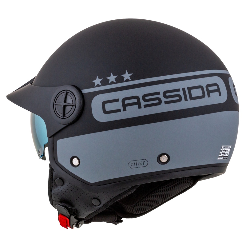 Otvorena motociklistička kaciga Cassida Handy Plus Chief sivo-crna