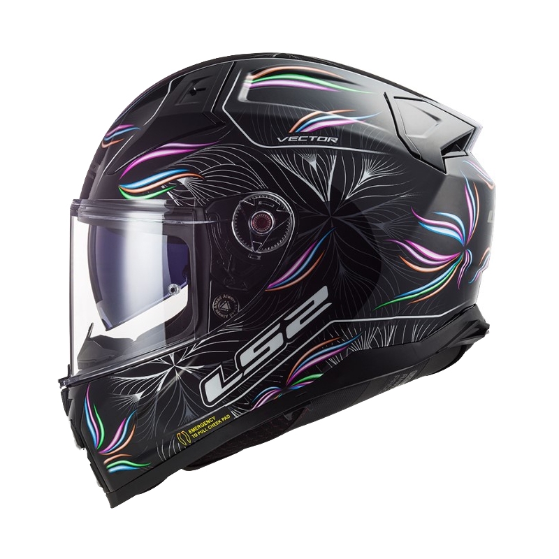 Motociklistička kaciga LS2 FF811 Vector II Tropical bijelo-ljubičasto-crna