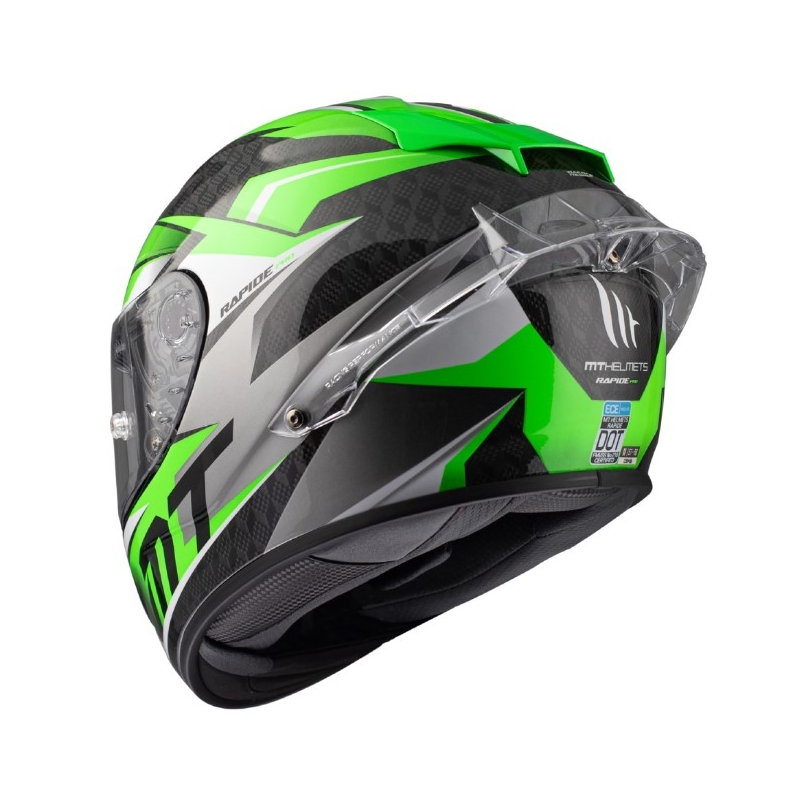 Integralna motoristička kaciga MT Rapide Pro Fugaz A6 crno-sivo-bijelo-zelena prodaja rasprodaja