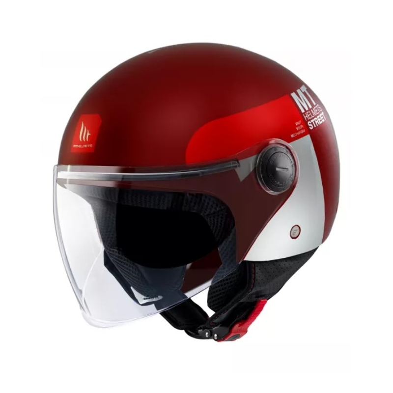 Otvorena motociklistička kaciga MT Street Inboard C5 crvena