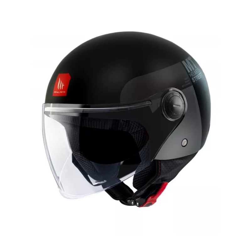 Otvorena motociklistička kaciga MT Street Inboard D2 crno-siva rasprodaja