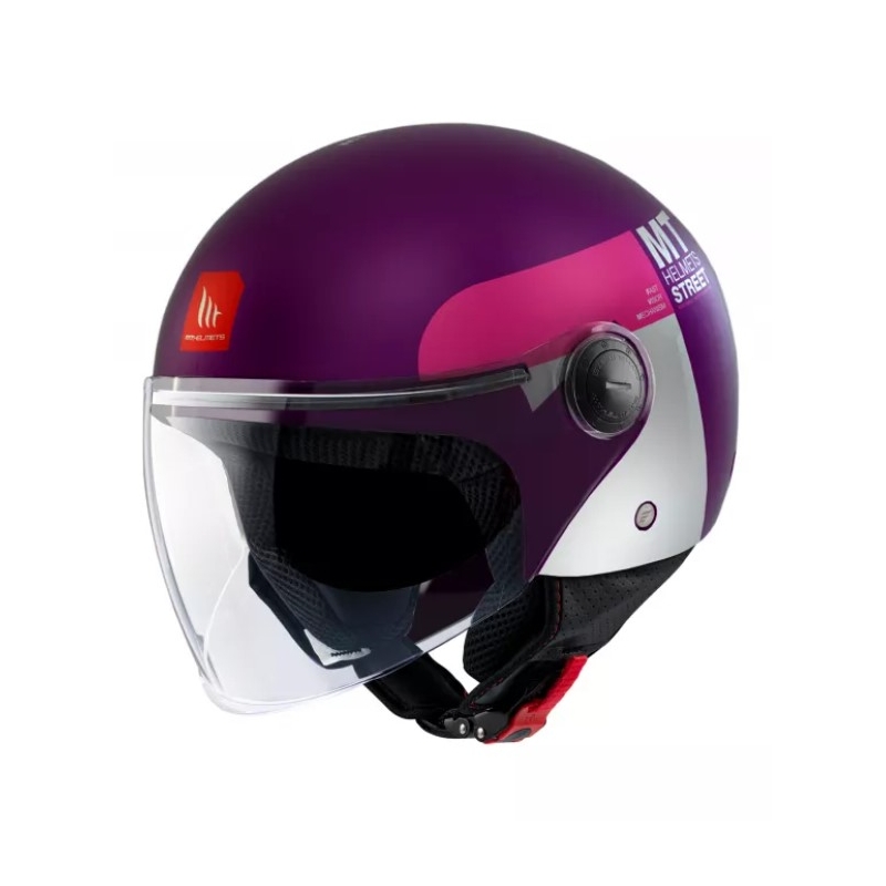 Otvorena motociklistička kaciga MT Street Inboard C8 ljubičasta