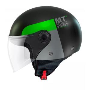 Otvorena motociklistička kaciga MT Street Inboard D6 crno-zelena