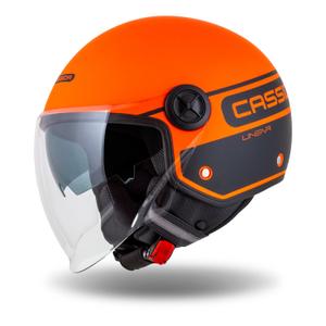 Otvorena motociklistička kaciga Cassida Handy Plus Linear narančasto-crna