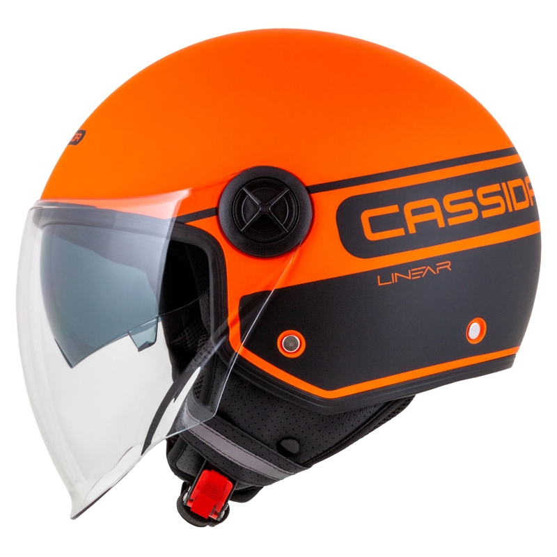 Otvorena motociklistička kaciga Cassida Handy Plus Linear narančasto-crna