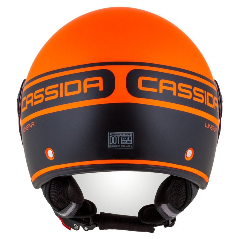 Otvorena motociklistička kaciga Cassida Handy Plus Linear narančasto-crna