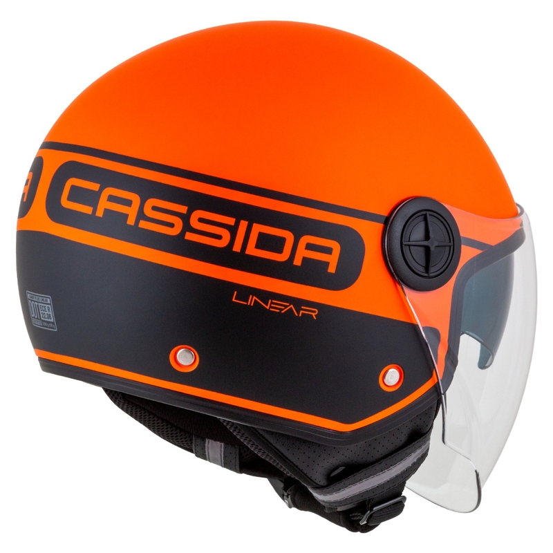 Otvorena motociklistička kaciga Cassida Handy Plus Linear narančasto-crna
