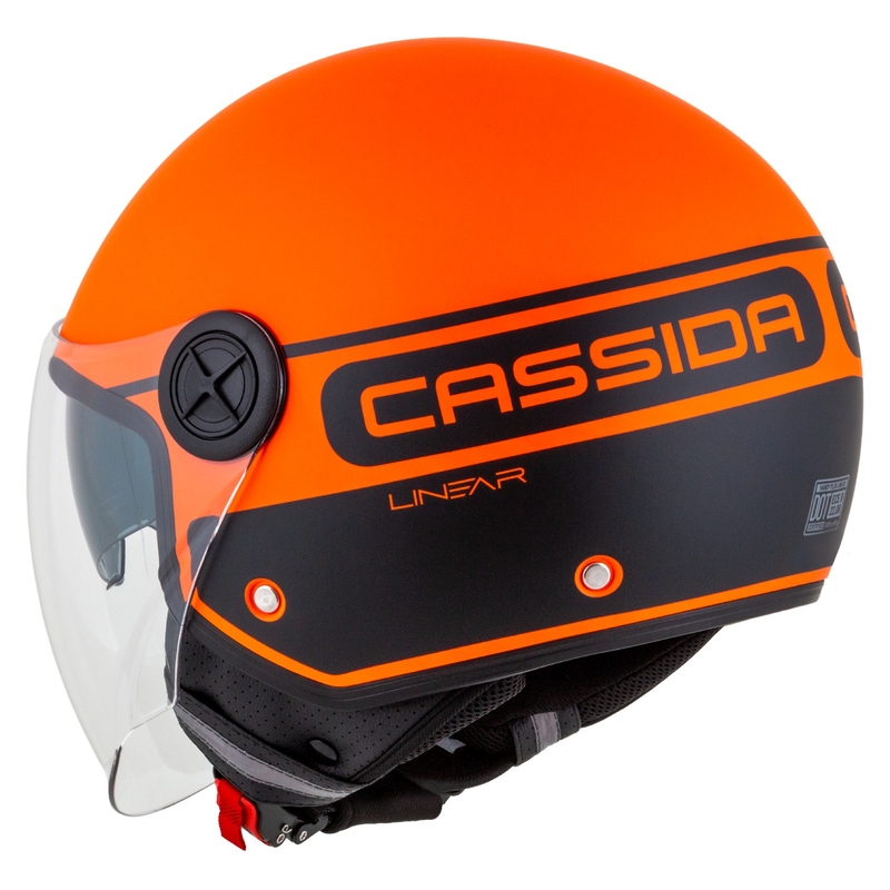 Otvorena motociklistička kaciga Cassida Handy Plus Linear narančasto-crna