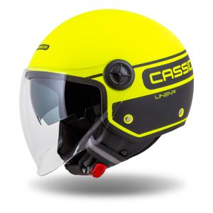 Otvorena motociklistička kaciga Cassida Handy Plus Linear fluo žuto-crna