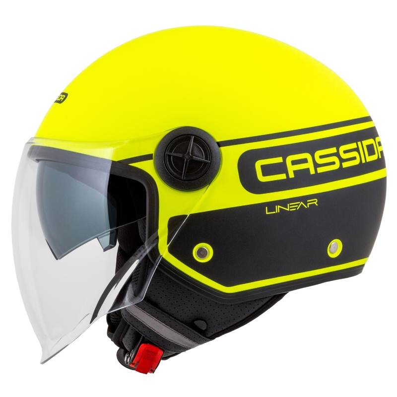 Otvorena motociklistička kaciga Cassida Handy Plus Linear fluo žuto-crna