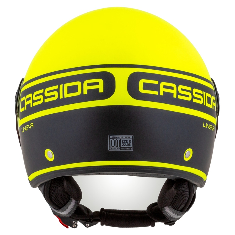 Otvorena motociklistička kaciga Cassida Handy Plus Linear fluo žuto-crna